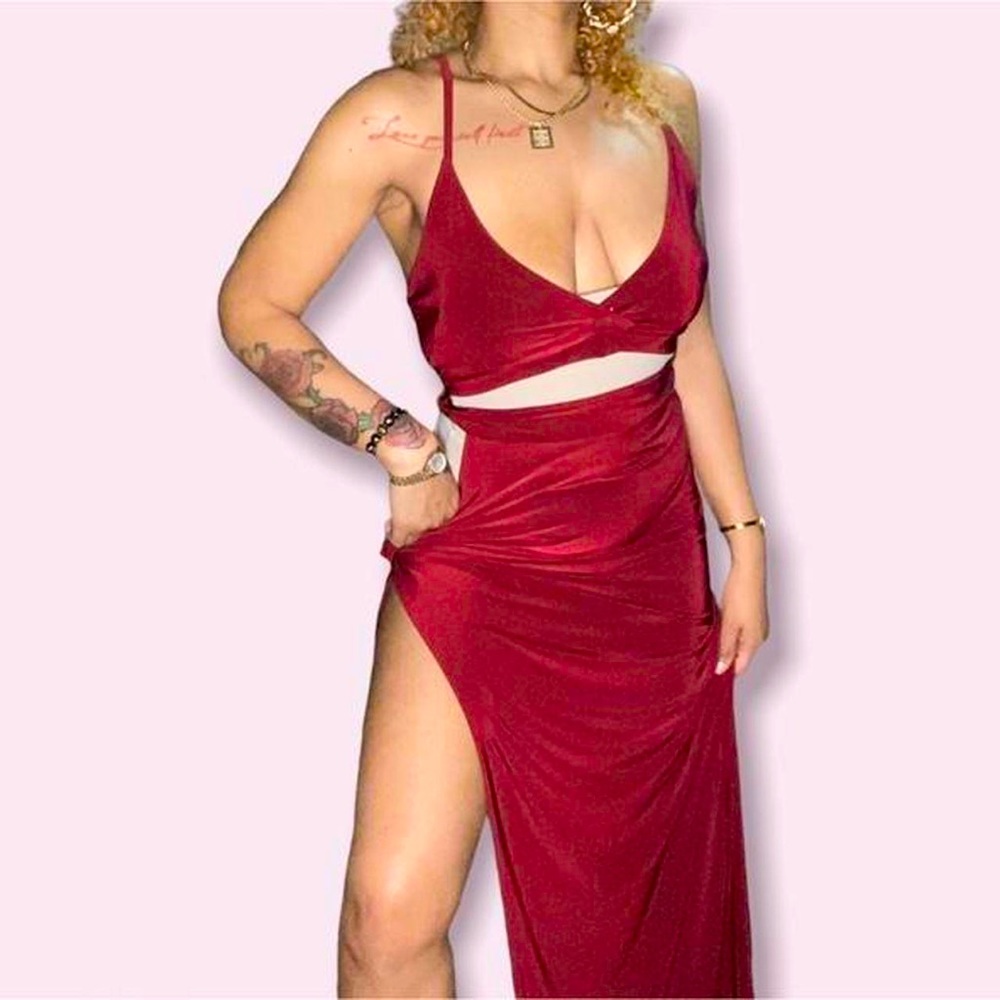 Burgundy evening Dress